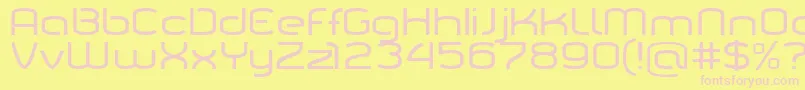 Tarpino Font – Pink Fonts on Yellow Background