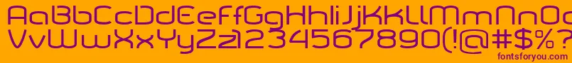 Tarpino Font – Purple Fonts on Orange Background