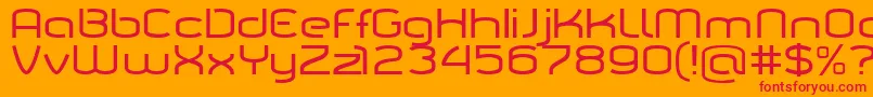 フォントTarpino – オレンジの背景に赤い文字