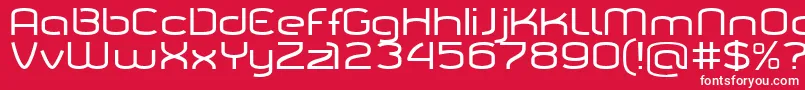 Tarpino-Schriftart – Weiße Schriften auf rotem Hintergrund