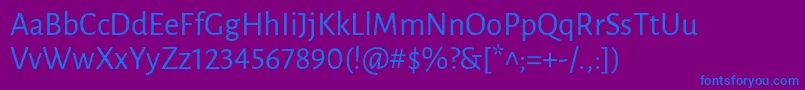 Police LunasansRegular – polices bleues sur fond violet