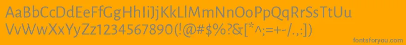 LunasansRegular Font – Gray Fonts on Orange Background