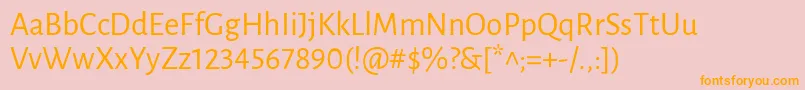 LunasansRegular Font – Orange Fonts on Pink Background