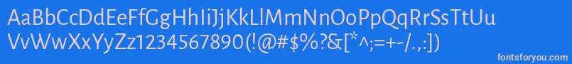 LunasansRegular Font – Pink Fonts on Blue Background