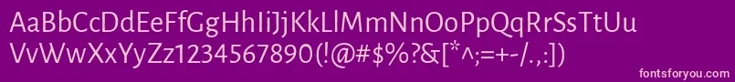 LunasansRegular Font – Pink Fonts on Purple Background