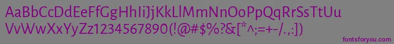 LunasansRegular Font – Purple Fonts on Gray Background