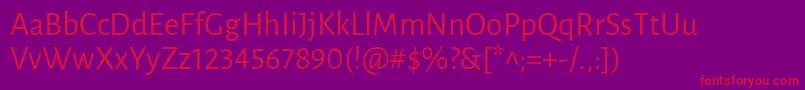 LunasansRegular Font – Red Fonts on Purple Background