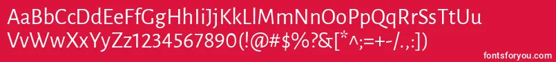 LunasansRegular Font – White Fonts on Red Background