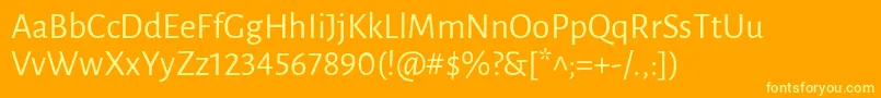 More about LunasansRegular Font LunasansRegular Font – Yellow Fonts on Orange Background