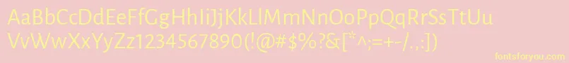 LunasansRegular Font – Yellow Fonts on Pink Background