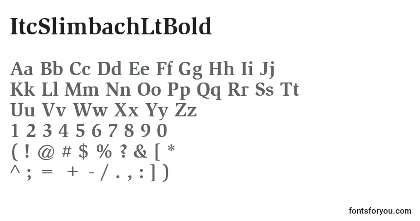 ItcSlimbachLtBoldフォント–アルファベット、数字、特殊文字