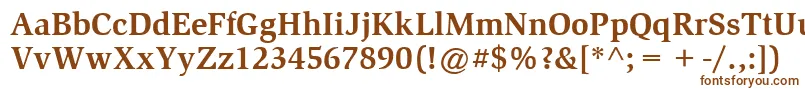 ItcSlimbachLtBold-fontti – ruskeat fontit valkoisella taustalla