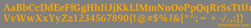 フォントItcSlimbachLtBold – オレンジの文字は灰色の背景にあります。