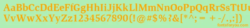 ItcSlimbachLtBold Font – Orange Fonts on Green Background
