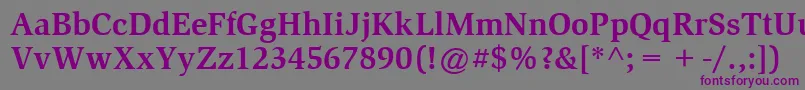 ItcSlimbachLtBold-fontti – violetit fontit harmaalla taustalla