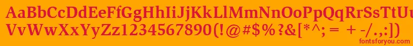 ItcSlimbachLtBold Font – Red Fonts on Orange Background