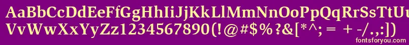 ItcSlimbachLtBold Font – Yellow Fonts on Purple Background