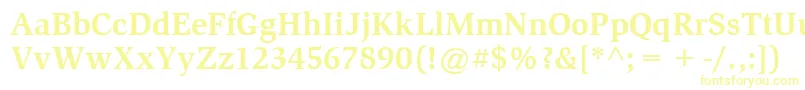 ItcSlimbachLtBold-fontti – keltaiset fontit