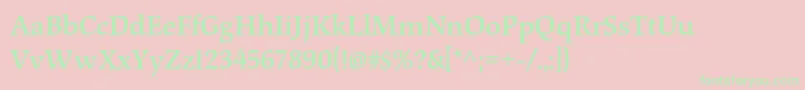 OrigamistdMedium Font – Green Fonts on Pink Background