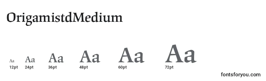 Размеры шрифта OrigamistdMedium