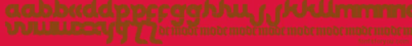 Club Font – Brown Fonts on Red Background