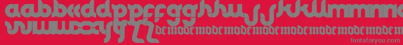 Club Font – Gray Fonts on Red Background