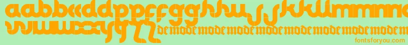 Club Font – Orange Fonts on Green Background