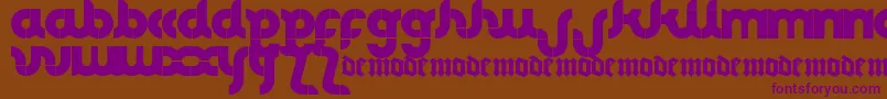 Club Font – Purple Fonts on Brown Background