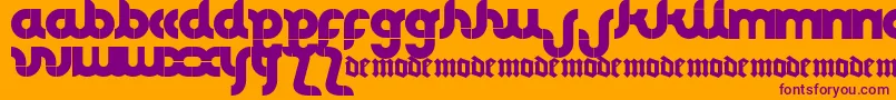 Club Font – Purple Fonts on Orange Background