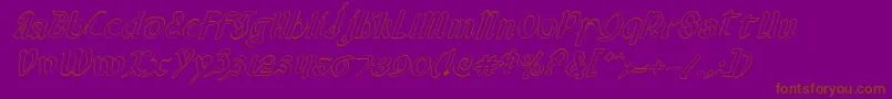 ValeriusOutlineItalic Font – Brown Fonts on Purple Background