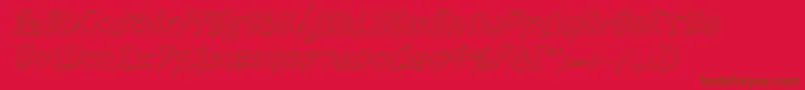 ValeriusOutlineItalic Font – Brown Fonts on Red Background