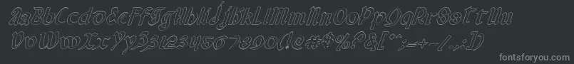 Police ValeriusOutlineItalic – polices grises sur fond noir
