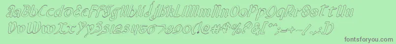 More about ValeriusOutlineItalic Font ValeriusOutlineItalic Font – Gray Fonts on Green Background
