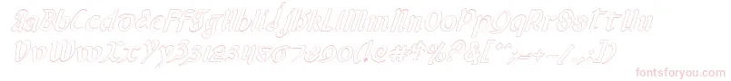 ValeriusOutlineItalic Font – Pink Fonts on White Background