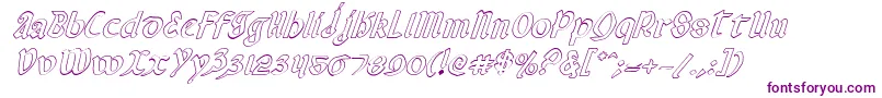 ValeriusOutlineItalic Font – Purple Fonts on White Background