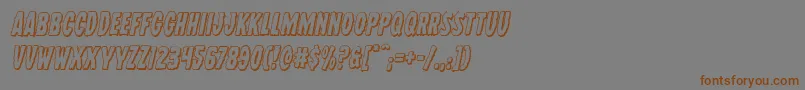 Wolfbrothers3Dital Font – Brown Fonts on Gray Background