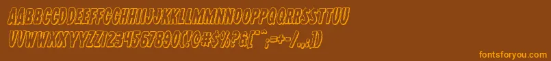 Wolfbrothers3Dital Font – Orange Fonts on Brown Background