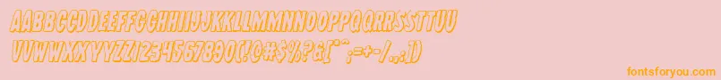 Wolfbrothers3Dital Font – Orange Fonts on Pink Background