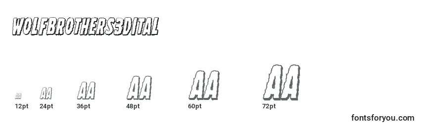Wolfbrothers3Dital Font Sizes