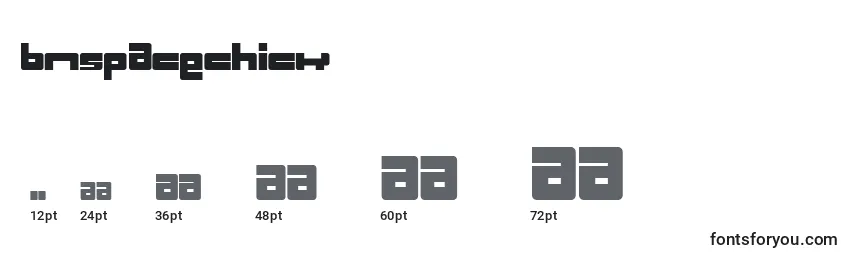 BnSpaceChick Font Sizes