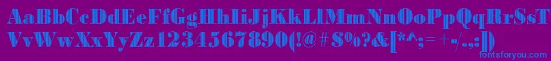 BodonivjetRegular Font – Blue Fonts on Purple Background