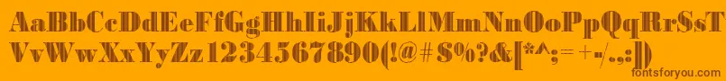 BodonivjetRegular Font – Brown Fonts on Orange Background