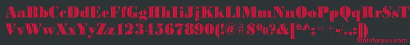 BodonivjetRegular Font – Red Fonts on Black Background