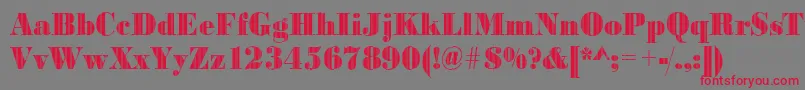 BodonivjetRegular Font – Red Fonts on Gray Background