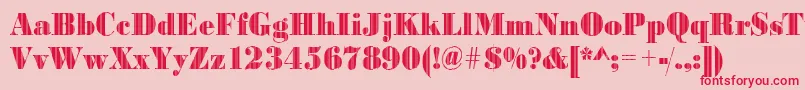BodonivjetRegular Font – Red Fonts on Pink Background