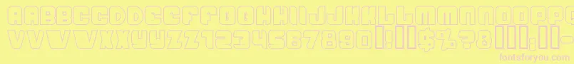 フォントPasseigA – ピンクのフォント、黄色の背景