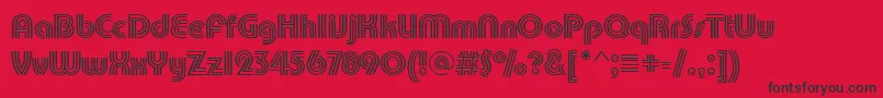 Pumptrid Font – Black Fonts on Red Background