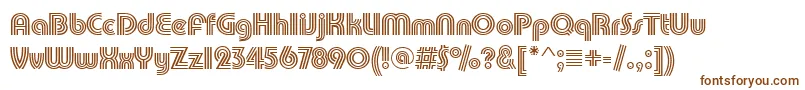 Pumptrid-fontti – ruskeat fontit valkoisella taustalla