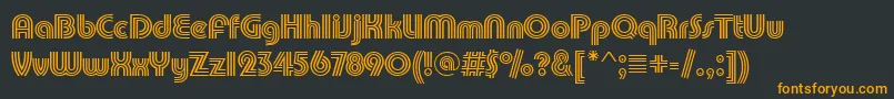 Pumptrid Font – Orange Fonts on Black Background