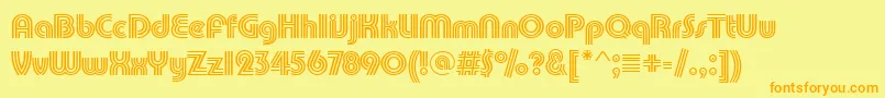 Pumptrid Font – Orange Fonts on Yellow Background